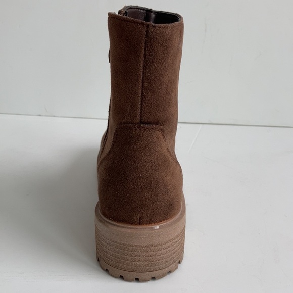 Seven brown Bestie Boot chelsea boot mid-calf lug sole side zip boot - Picture 8 of 16